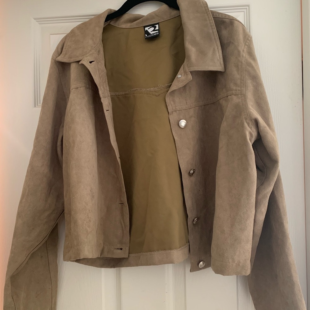 Vintage Rockies pants and jacket tan suede set